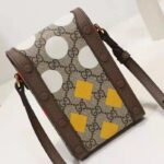 Gucci Unisex Gucci Horsebit 1955 Mini Bag Beige Ebony GG Supreme Canvas – Bild 8