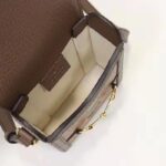 Gucci Unisex Gucci Horsebit 1955 Mini Bag Beige Ebony GG Supreme Canvas – Bild 10