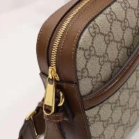 Gucci Unisex Messenger Bag Interlocking G Beige Ebony GG Supreme Canvas (9)
