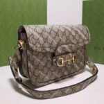 Gucci Unisex The Hacker Project Small Horsebit 1955 Bag Beige GG Supreme Canvas - Bild 3
