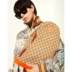 Gucci Unisex The North Face x Gucci Backpack Beige Original GG Canvas Orange Leather - Image 14