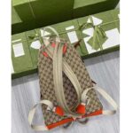 Gucci Unisex The North Face x Gucci Backpack Beige Original GG Canvas Orange Leather - Image 4