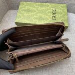 Gucci Unisex GG Diana Zip Around Wallet Beige Ebony GG Supreme Canvas - Image 6