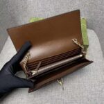 Gucci Women GG Jackie 1961 Chain Wallet Beige Ebony GG Supreme Canvas - Image 8