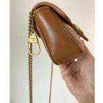 Gucci Women GG Marmont Matelassé Super Mini Bag Brown Double G - Bild 8