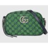 Gucci Women GG Marmont Multicolor Small Shoudler Bag Green Double G