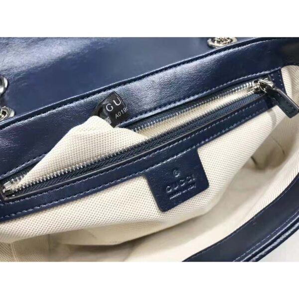 Gucci Women GG Marmont Multicolor Small Shoulder Bag Blue Double G (10)