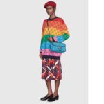 Gucci Women GG Marmont Multicolor Small Shoulder Bag Blue Double G - Image 11