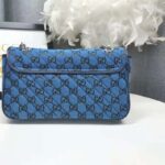 Gucci Women GG Marmont Multicolor Small Shoulder Bag Blue Double G - Image 7