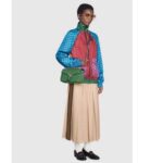Gucci Women GG Marmont Multicolor Small Shoulder Bag Green Double G - Image 11