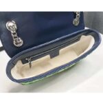 Gucci Women GG Marmont Multicolor Small Shoulder Bag Green Double G - Image 8