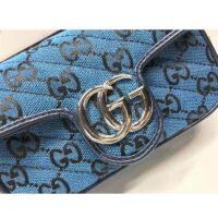 Gucci Women GG Marmont Multicolor Super Mini Bag Blue Double G (11)