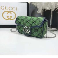 Gucci Women GG Marmont Multicolor Super Mini Bag Green Double G (1)