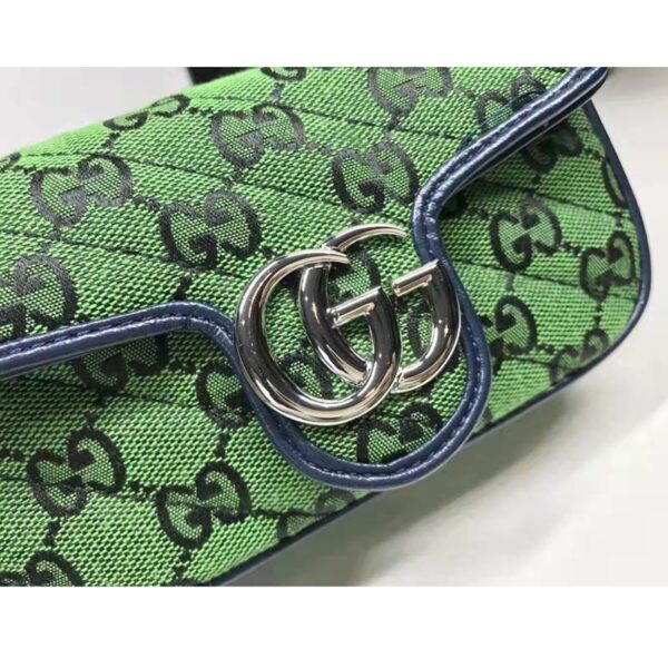 Gucci Women GG Marmont Multicolor Super Mini Bag Green Double G (5)