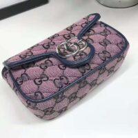 Gucci Women GG Marmont Multicolor Super Mini Bag Purple Double G