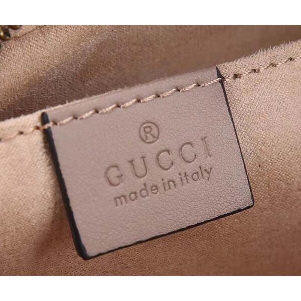 Gucci Women GG Marmont Small Matelassé Shoulder Bag Pink Leather Double G (3)