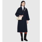 Gucci Women GG Marmont Small Shoulder Bag White Matelassé Leather Double G - Bild 11