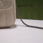 Gucci Women GG Marmont Super Mini Bag White Double G Matelassé Leather – Image 10