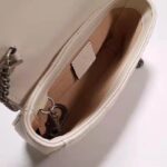 Gucci Women GG Marmont Super Mini Bag White Double G Matelassé Leather – Image 8