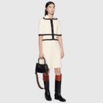 Gucci Women GG Small Top Handle Bag Bamboo Black Leather – Image 11