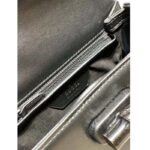 Gucci Women GG Small Top Handle Bag Bamboo Black Leather – Image 9