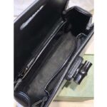 Gucci Women GG Small Top Handle Bag Bamboo Black Leather – Image 10