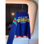 Gucci Women Gucci 100 Wool Cardigan Blue Wool Green Red V-Neck - Imagen 7