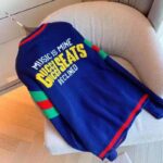 Gucci Women Gucci 100 Wool Cardigan Blue Wool Green Red V-Neck - Imagen 8