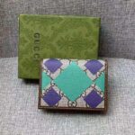 Gucci Women Horsebit 1955 Card Case Wallet Beige Ebony GG Supreme Canvas - Image 6