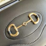 Gucci Women Horsebit 1955 Small Bag Black Leather Gold Toned Hardware Horsebit - Image 8