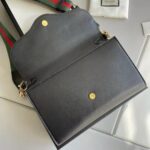 Gucci Women Horsebit 1955 Small Bag Black Leather Gold Toned Hardware Horsebit - Image 7