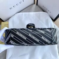 Gucci Women The Hacker Project Small GG Marmont Bag Balenciaga Black Leather (1)