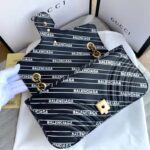 Gucci Women The Hacker Project Small GG Marmont Bag Balenciaga Black Leather - Image 7