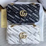 Gucci Women The Hacker Project Small GG Marmont Bag Balenciaga White Leather - Bild 7