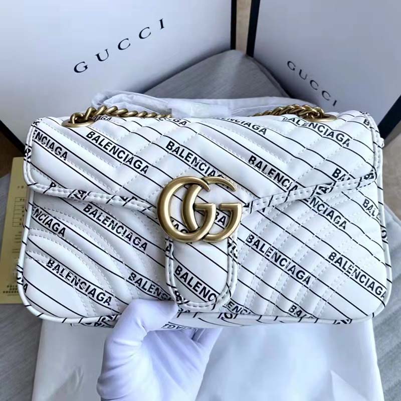 Gucci x Balenciaga Matelasse Leather GG Marmont The Hacker Project Sma –  LuxeDH
