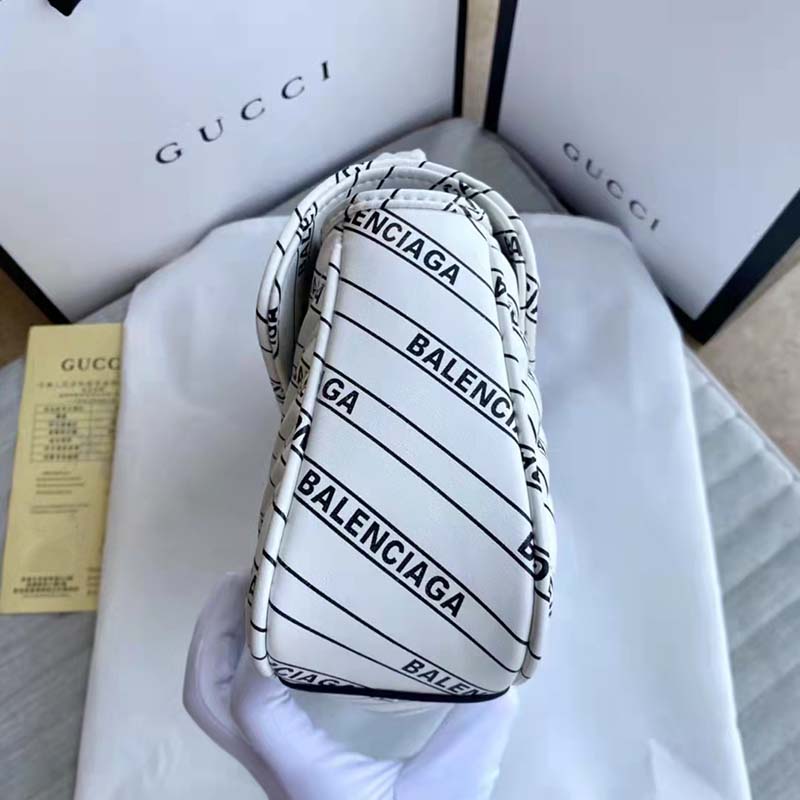 GUCCI × BALENCIAGA Chain Shoulder Bag Purse The Hacker White Woman 443497  498879