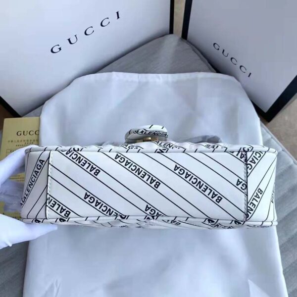 Gucci Women The Hacker Project Small GG Marmont Bag Balenciaga White Leather (5)