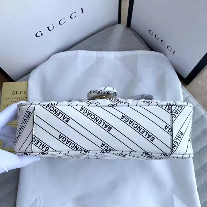 GUCCI × BALENCIAGA Chain Shoulder Bag Purse The Hacker White Woman 443497  498879