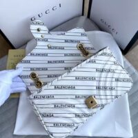 Gucci Women The Hacker Project Small GG Marmont Bag Balenciaga White Leather