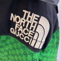 Gucci Women The North Face x Gucci Padded Jacket Green Ebony GG Canvas