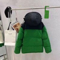 Gucci Women The North Face x Gucci Padded Jacket Green Ebony GG Canvas