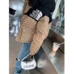 Gucci Women The North Face x Gucci Padded Jacket Beige Ebony GG Canvas - Image 14