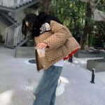 Gucci Women The North Face x Gucci Padded Jacket Beige Ebony GG Canvas - Image 13