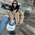 Gucci Women The North Face x Gucci Padded Jacket Beige Ebony GG Canvas - Image 10