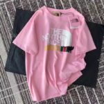 Gucci Women The North Face x Gucci T-Shirt Pink Cotton Jersey Oversize Fit Crewneck - Image 2