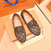 Louis Vuitton LV Men Arizona Mocassin Brown Monogram Canvas Tubular Construction (3)