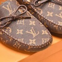 Louis Vuitton LV Men Arizona Mocassin Brown Monogram Canvas Tubular Construction (3)