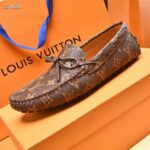 Louis Vuitton LV Men Arizona Mocassin Brown Monogram Canvas Tubular Construction – Image 4