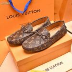 Louis Vuitton LV Men Arizona Mocassin Brown Monogram Canvas Tubular Construction – Image 5