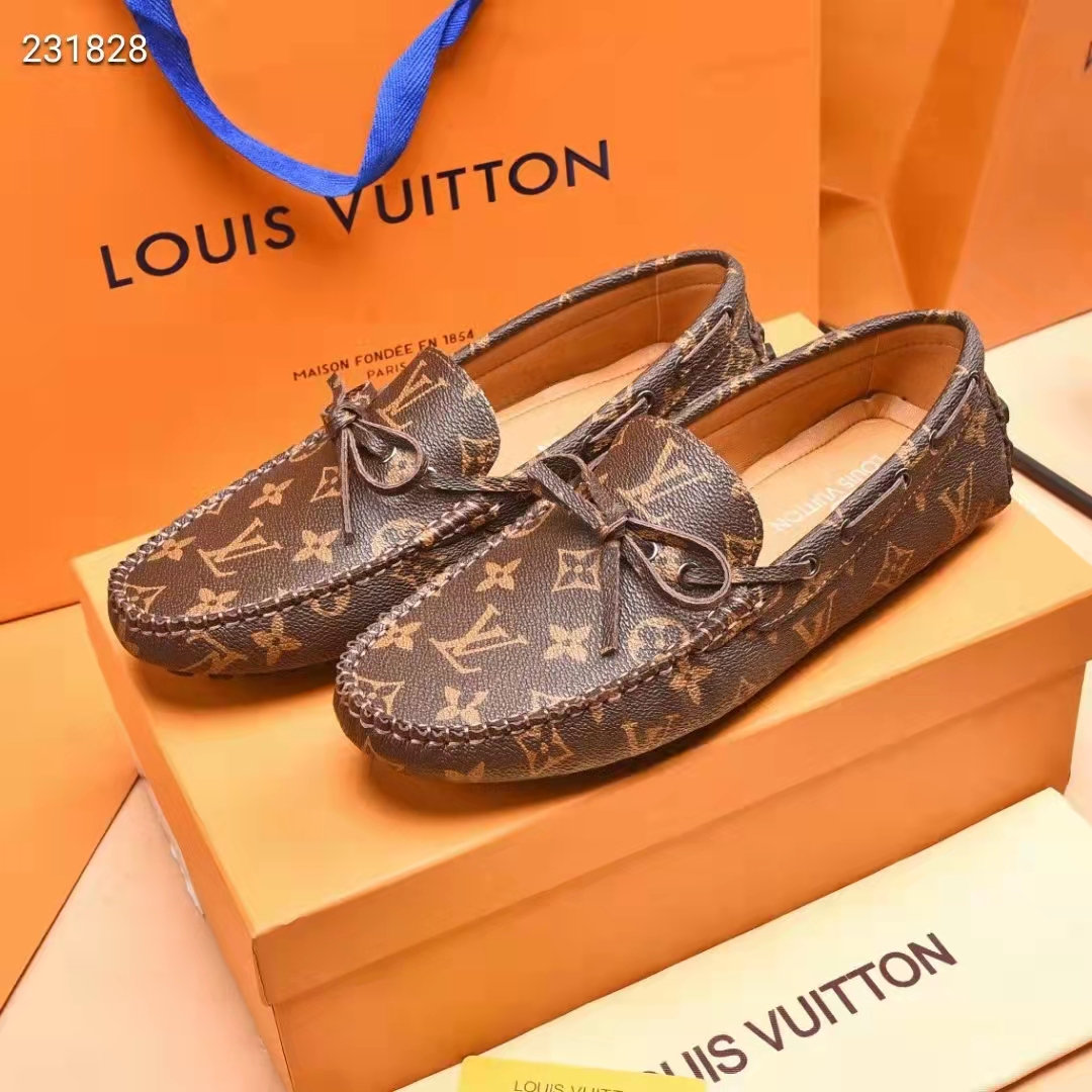 Mocassim Louis Vuitton Major Taupe Masculino Original - TFV2